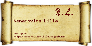 Nenadovits Lilla névjegykártya